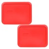 Pyrex 7210-PC 3-Cup Red Food Storage Replacement Lid (2-Pack) -