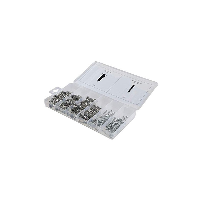 Plasterboard fixings Set, 100 Piece Drywall Anchors Size 13 x
