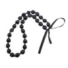Hawaiian Kukui Nut Necklace with Chunky Heart-Shaped Beads Ribbon Tie