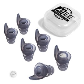 MEE audio Universal High Fidelity 10db Flat Response Filtered Earplugs (Includes 3 Sizes - S/M/L, Gray)