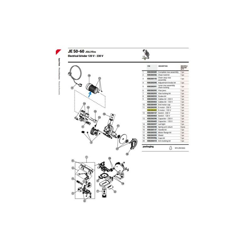 Tecomec OEM Replacement Motor for EVO and Compatible for Oregon