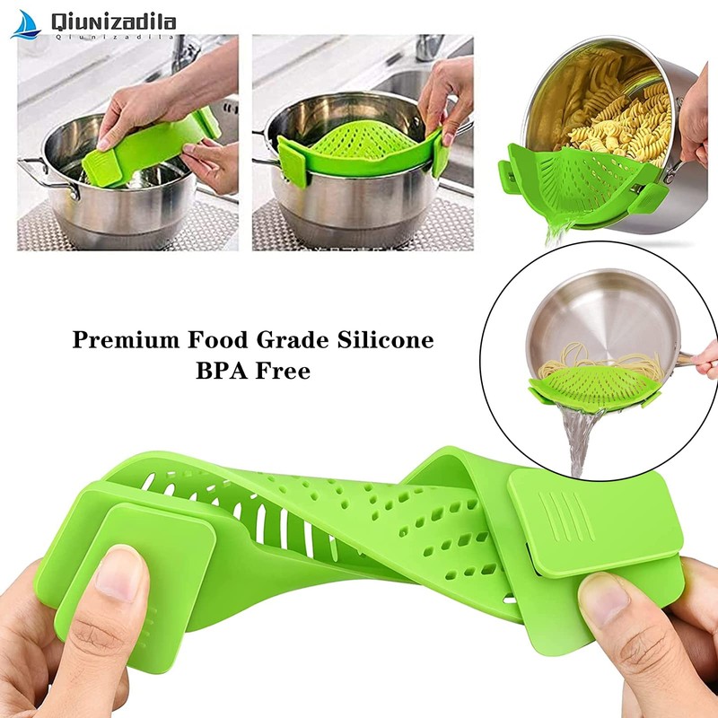 2 Pcs Clip on Strainer, Pot Strainer for Pasta Meat