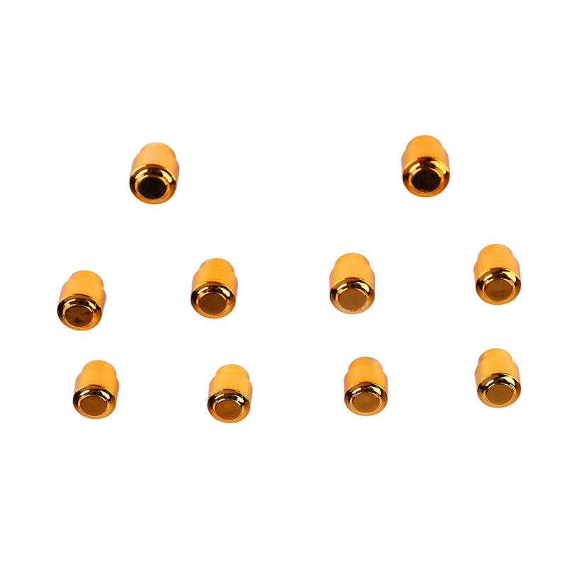 10PCS Electric Guitar Pickup Switch Tip Gold Round Retro Plastic