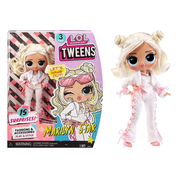LOL Surprise Tweens Series 3 Fashion Dolls - MARILYN STAR - 6-Inch/15 cm Doll Playset with 15 Surprises Fierce Fashions and Accessories, Collectable Great Toy Gift for Kids Ages 3 to 7 Year Olds