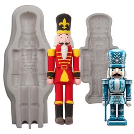 Molde de silicona para soldado de cascanueces, herramienta para hornear y manualidades de Navidad