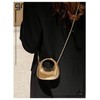 GORGLITTER Women's Gold Mini Clutch Purse Crossbody Handbags Metallic Chain