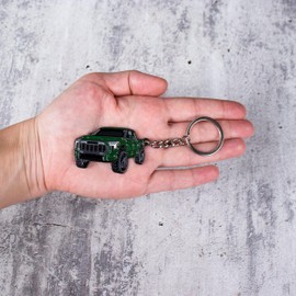 FOUR WHEEL BEAST Tundra Accessories Metal Tundra Keychain 2024 2023 - Ring Fob Cover Ring Key Chain Toy Truck (Army Green)