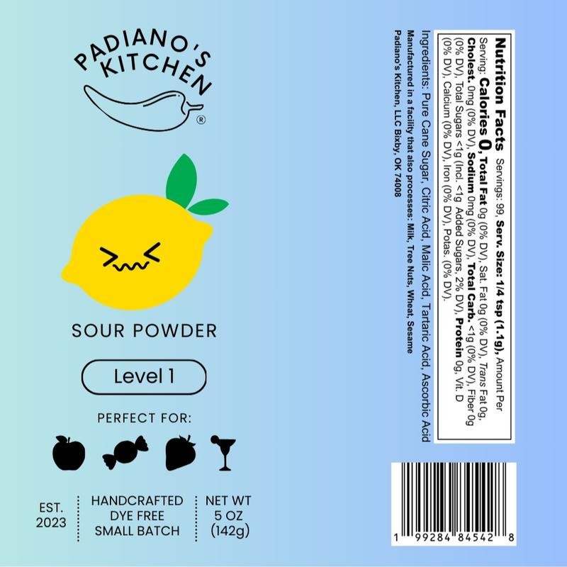 Sour Powder Level 1 – Sugar & Sour Mix, Dye-Free,