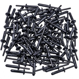 Rexka 100pcs Fender Flare Bumper Door Trim Plastic Rivet Retainer 1/4 Hole Compatible with Chrysler 6506007AA 07-20 Jeep Wrangler, Wrangler Unlimited JK & 02-12 Liberty KJ GM 10184895 Ford N803862-S