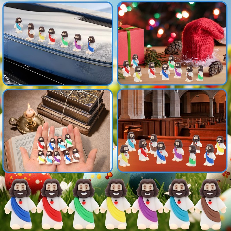 Owurha 200 Pcs Baby Jesus Figures Mini Jesus Figurines in