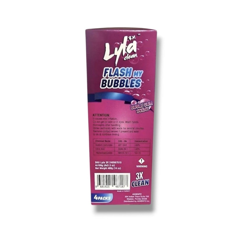 LYLA 3X Foaming Toilet Bowl Cleaner, 4 Pack Deodorizer &