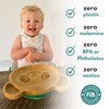 Bubba Boo Bamboo Baby Plate and Spoon Set Baby Suction