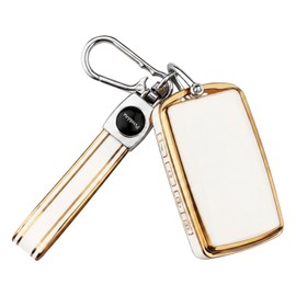 FyndAna Key Fob Cover Compatible with 2025/2024-2019 Mazda CX-5 CX-30 CX-50 CX70 CX90 3 6 CX-9 TPU Car Key Shell with Keychain,4 Buttons