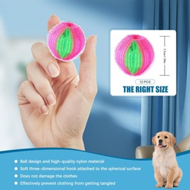 Upgrade 12 PCS Pet Hair Remover for Laundry, Reusable Dog & Cat Hair Remover for Laundry, Washing Machine Pet Hair Catcher for Clothes, Bedding, Gentle on Fabrics (Powder Green)