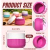 TSA Travel Cosmetic Containers Cream Jars(Pinkblue)