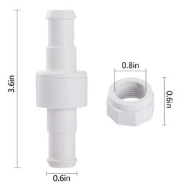 ATIE 280, 380, 180 Pool Cleaner Hose Swivel D20 and Hose Nut D15 Combo Kit Replacement For Zodiac Polaris 280, 380, 180 Pool Cleaners (4 Pack)