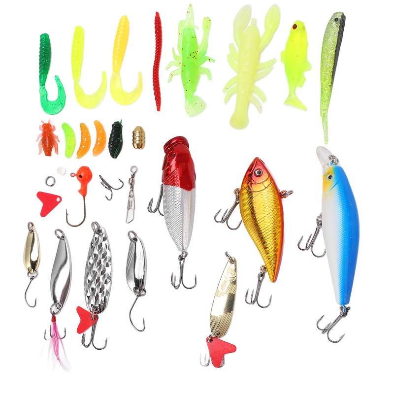 Fishing Tackle Set Soft and Hard Lure Baits Tackle Kit