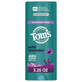 Desodorante natural de lavanda silvestre de Tom's of Maine para mujeres y hombres, sin aluminio, 3,25 oz
