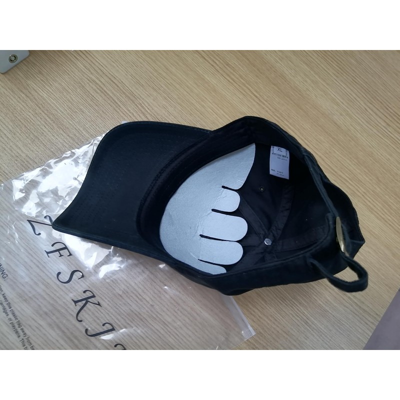 ZFSKJU Cotton Baseball Cap, Large Size, Adjustable, Breathable, Black, Combed
