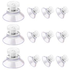 Mozeat Lens 12 Pack Mini Suction Cups,25mm/1'' Suction Cup with M5 Screw Clear PVC Sucker Pads Extra Strong Sucker Suction Cup Glass Suction Holder with Screw Nut for Bathroom Wall, Window, Car Shade