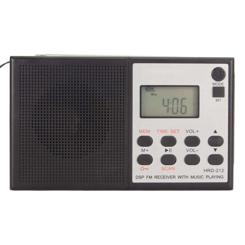 Digital Radio Bluetooth MP3 Player Rechargeable Supports Memory Card DSP
