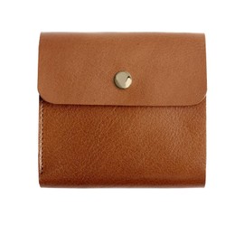 RafiCaro Women's Bifold Wallet, Genuine Leather, Italian Leather, Flap, Mini Wallet, Sub-Wallet, Thin, Compact, darkbrown
