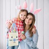 ATFUNSHOP 2 Pcs Easter Canvas Tote Bag for Kids Reusable