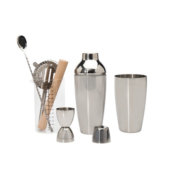 Bar Tool Set with Stand - Stainless Steel Bartender Mixology
