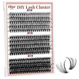 Individual Eyelashes, Individual 320 Pieces Eyelashes, 30D + 40D DIY Cluster Eyelashes, D Curl Mix