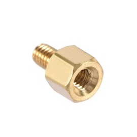sourcing map M2.5 x 5 mm + 4 mm Brass Hexagonal PCB Motherboard Spacer Pack of 100
