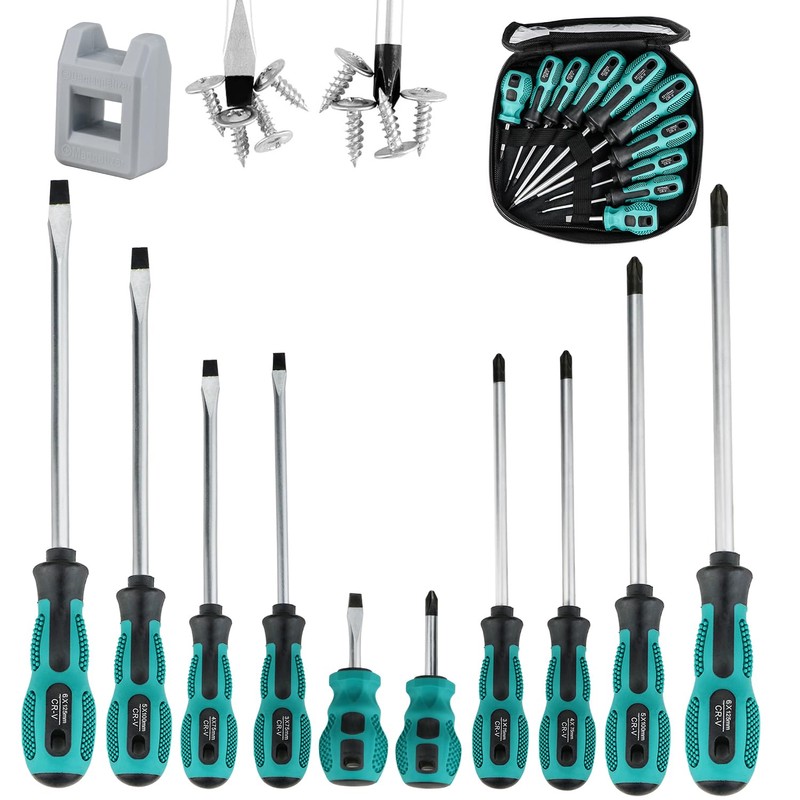 Screwdriver Set 10pcs, Magnetic Screwdriver Set 5pcs Phillips Screwdrivers and