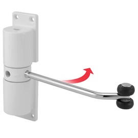 MidGard Zinc Alloy Automatic Door Closer Adjustable Rod Door Closer Includes Mounting Hardware Door Spring with Wheels