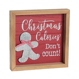 Factory Direct Craft Gingerbread Man Christmas Calories Don't Count' Holiday Frame | Holiday Decoration