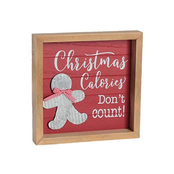 Factory Direct Craft Gingerbread Man Christmas Calories Don't Count' Holiday
