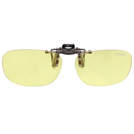 Cliponkeeper 9335 Driving Keeper, Made in Japan, Clip Type, Sunglasses, Over Glasses, UV Protection, Ultra Lightweight, Flip-up Type, Unisex, Night (Cloudy Sky), Driving (Night Sniper Yellow)