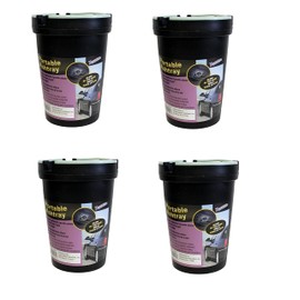 Paquete de 4 cenicero autoextinguible estilo taza, estilo taza, cubeta trasero, cenicero portátil, color negro