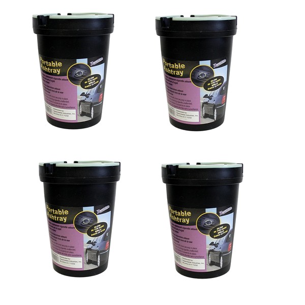 Paquete de 4 cenicero autoextinguible estilo taza, estilo taza, cubeta