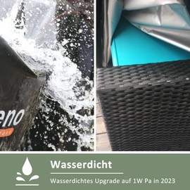 Enzeno Garden Furniture Cover, Waterproof Tarpaulin Garden Furniture, Oxford Fabric Tarpaulin for Garden Furniture, Garden Lounge Cover, Winterproof, 160 x 100 x 74 cm