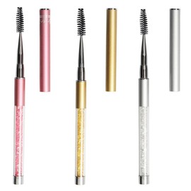 PAVIKEまつ毛コーム【3本セット】まつげブラシ マスカラブラシ 眉毛 ブラシ アイラッシュブラシ メイクアップツールアクセサリー、ポータブルで再利用可能、メイクアップ初心者やプロのメイクアップアーティストに適し