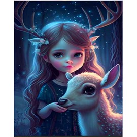 5D DIY Diamond Art Painting Kits,Round Full Drill Fairy Diamond Art Kits for Adults Beginner, Perfect for Home Wall Decor and Gift