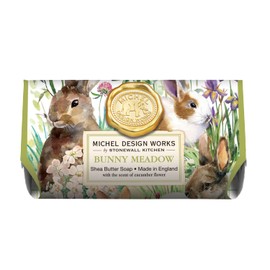 Michel Design Works Large Bath Soap Bar, Bunny Meadow