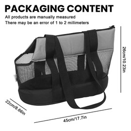 Cat Bag up to 5 kg: Breathable Dog Bag with Rope Buckle, Portable Dog Carrier Bag Small Pet Transport Bag, Carry Bag for Cats and Small Dogs, for Shopping and Travel, Black