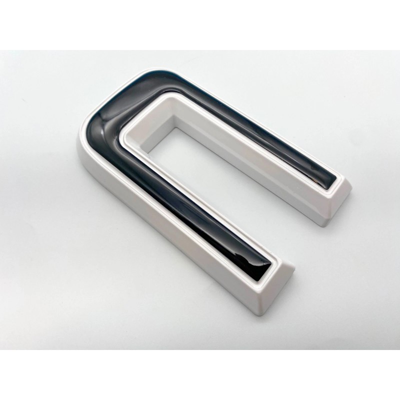 Auto Front & Rear GMC White Black OVERLAY Emblem Badge
