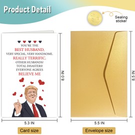 Spercy Spercy Funny Trump Birthday Card for Husband, Husband Valentines Day Card, Best Gifts for Hubby, Humorous Anniversary Card for Him