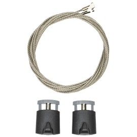 Add-on for Picture Rail Hanging System Kit – (2) Twist Steel Cables (48-in) & (2) Picture Rail Hooks – Strong Metal Hanging Cables & Hooks for Hanging Picture Frames, Arts & Paintings at Home & Office