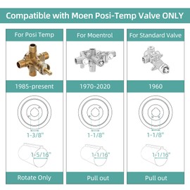 Shower Faucet Trim Kit, Replacement for Moen Posi-Temp Shower Trim Kit, Including 8-Mode High Pressure Shower Head, Chrome(Valve and Tub Spout not Included)