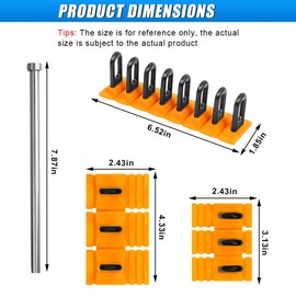 UHANBUT 4Pcs Car Dent Repair Tools, Paintless Dent Repair Removal Tool, Heavy Duty Dent Puller Kit, Powerful Car Body Repair Tool, Glue Tabs Dent Remover Tool for Car Dent Repair (Yellow)