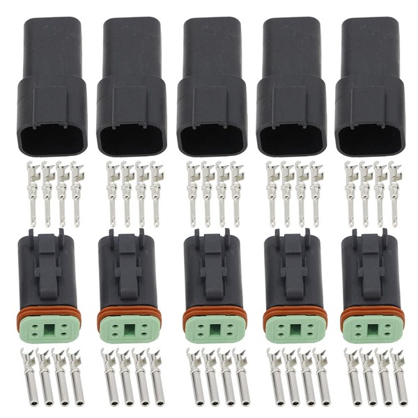 5 Sets DJ3041Y-1.6-11/21 Connector 4 Pin DT04-4P/DT06-4S Automobile waterproof wire