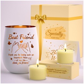 Best Friend Birthday Gifts,Friend Gifts for Women Candlestick Holders Friendship Gifts for Women, Xmas Secret Santa Gifts for Friend,Graduation Gifts Birthday Presents for Friend,Bestie,Sisters