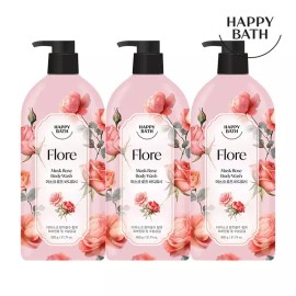 Happy Bath 플로레 바디워시 900g 3입 (옵션) [2.02 라벤더가든 바디워시 3입] Flore Body Wash 900g 3-Pack (Option) [2.02 Lavender Garden Body Wash 3-Pack]